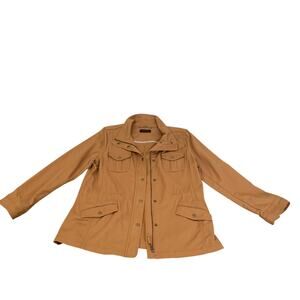 Talbot's Utility Jacket Waist Cinch Full Zip Cotton Blend Stretch Women Size L?